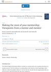 Making the Most of Your Mentorship: Viewpoints from a Mentor and Mentee
