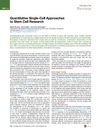 Quantitative Single-Cell Approaches to Stem Cell Research