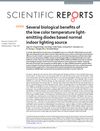 Several Biological Benefits Of The Low Color Temperature Light-Emitting Diodes Based Normal Indoor Lighting Source