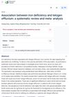 Association Between Iron Deficiency and Telogen Effluvium: A Systematic Review and Meta-Analysis