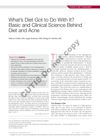 What's Diet Got to Do With It? Basic and Clinical Science Behind Diet and Acne