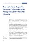 The Oral Intake of Specific Bioactive Collagen Peptides Has a Positive Effect on Hair Thickness