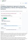 Untargeted Metabolomic Approach to Study the Serum Metabolites in Women with Polycystic Ovary Syndrome