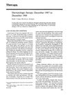 Dermatologic Therapy: December 1987 to December 1988