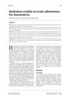 Radiation Cystitis in Acute Admissions for Hematuria