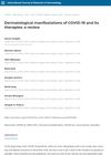 Dermatological Manifestations of COVID-19 and Its Therapies: A Review