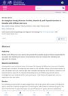An Analytical Study of Serum Ferritin, Vitamin D, and Thyroid Function in Females with Diffuse Hair Loss