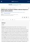 CDK4/6 Plus Aromatase Inhibitor-Induced Alopecia in Breast Cancer Patients