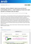 Design, Development and Evaluation of Euphorbia Hirta L. Hair Formulation for Hair Growth Promotion on Mice