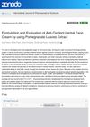 Formulation And Evaluation Of Antioxidant Herbal Face Cream Using Pomegranate Leaves Extract