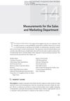 Measurements for the Sales and Marketing Department