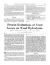Protein Evaluations of Yeast Grown on Wood Hydrolyzate
