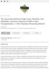 The Association Between Scalp Laxity, Elasticity, and Glidability and Donor Strip Scar Width in Hair Transplantation: A New Elasticity Measuring Method