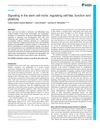Signaling in the Stem Cell Niche: Regulating Cell Fate, Function, and Plasticity