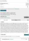Acne Related to Dietary Supplements