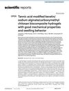 Tannic Acid Modified Keratin/Sodium Alginate/Carboxymethyl Chitosan Biocomposite Hydrogels With Good Mechanical Properties And Swelling Behavior