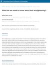 What Do We Need to Know About Hair Straightening?