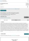 Dermatologic Care of the Transgender Patient