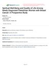 Spiritual Well-Being and Quality of Life Among Newly Diagnosed Palestinian Women With Breast Cancer: A Prospective Study