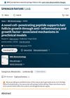 A Novel Cell-Penetrating Peptide Supports Hair Follicle Growth Through Anti-Inflammatory and Growth Factor-Associated Mechanisms in Preclinical Models
