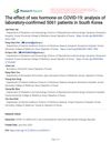 The Effect of Sex Hormone on COVID-19: Analysis of Laboratory-Confirmed 5061 Patients in South Korea