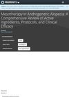 Mesotherapy in Androgenetic Alopecia: A Comprehensive Review of Active Ingredients, Protocols, and Clinical Efficacy