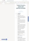 Vitamin D Levels in Patients With Seborrheic Dermatitis