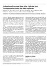 Evaluation of Survival Rate After Follicular Unit Transplantation Using the KNU Implanter