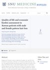 Quality of Life and Economic Burden Assessment in Korean Patients with Male and Female Pattern Hair Loss