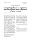 Comparing Efficacy of Topical Tea and Zinc Sulfate in the Treatment of Acne Rosacea