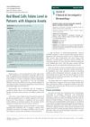 Red Blood Cell Folate Level in Patients with Alopecia Areata