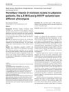 Hereditary Vitamin D-Resistant Rickets in Lebanese Patients: The p.R391S and p.H397P Variants Have Different Phenotypes