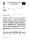 Diagnosis of Hyperandrogenism: Clinical Criteria