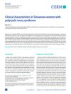 Clinical Characteristics in Taiwanese Women with Polycystic Ovary Syndrome
