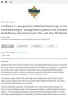 Guidelines for Perioperative Antithrombotic Therapy in Hair Restoration Surgery: Management of Patients with Coronary Heart Disease, Mechanical Heart Valve, and Atrial Fibrillation
