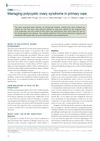 Managing Polycystic Ovary Syndrome in Primary Care
