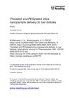 Thiolated and PEGylated Silica Nanoparticle Delivery to Hair Follicles