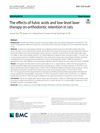 The Effects of Fulvic Acids and Low-Level Laser Therapy on Orthodontic Retention in Rats