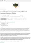A Brief Study Examining the Variability of Platelet-Rich Plasma with Different Preparation Systems