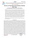 Review on Preparation and Evaluation of Herbal Hair Tonic