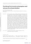 Combined Hormonal Contraception and Venous Thromboembolism