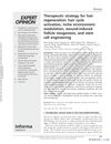Therapeutic Strategy for Hair Regeneration: Hair Cycle Activation, Niche Environment Modulation, Wound-Induced Follicle Neogenesis, and Stem Cell Engineering