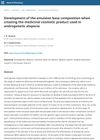 Development of the Emulsion Base Composition for Creating a Medicinal Cosmetic Product Used in Androgenetic Alopecia