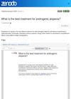 What Is the Best Treatment for Androgenic Alopecia?
