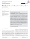 Effect of Syringe Size on Severity of Pain During Local Anesthesia Administration