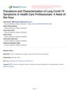 Prevalence and Characterization of Long Covid-19 Symptoms in Health Care Professionals: A Need of the Hour