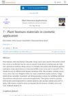 Plant Biomass Materials in Cosmetic Application