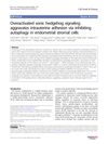 Overactivated Sonic Hedgehog Signaling Aggravates Intrauterine Adhesion by Inhibiting Autophagy in Endometrial Stromal Cells