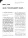 Aberrant Activation of the Hedgehog Signaling Pathway in Malignant Hematological Neoplasms