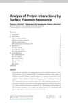 Analysis of Protein Interactions by Surface Plasmon Resonance